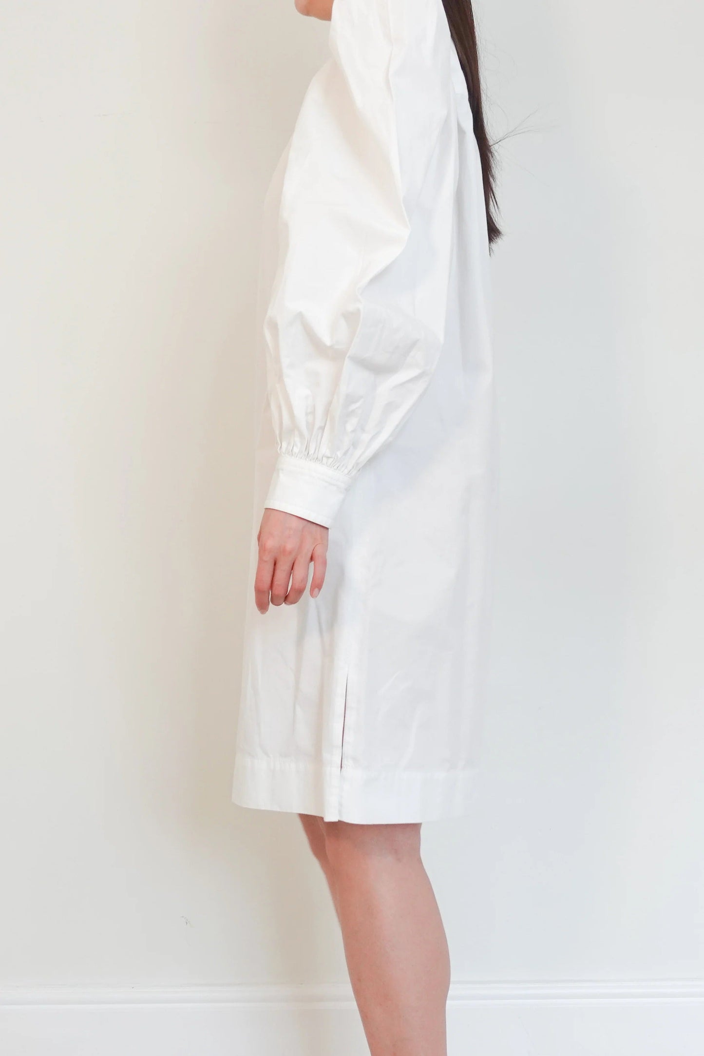 White midi dress