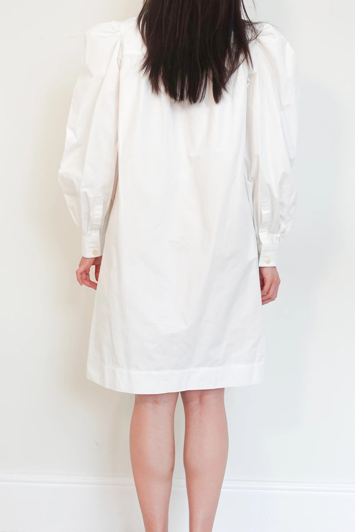 White midi dress